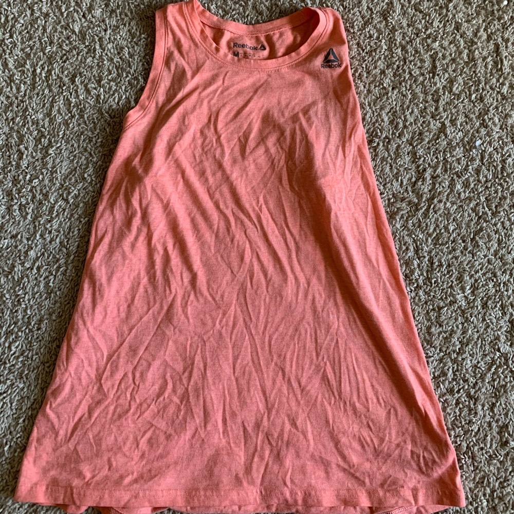 Salmon colored Sleeveless Reebok shirt